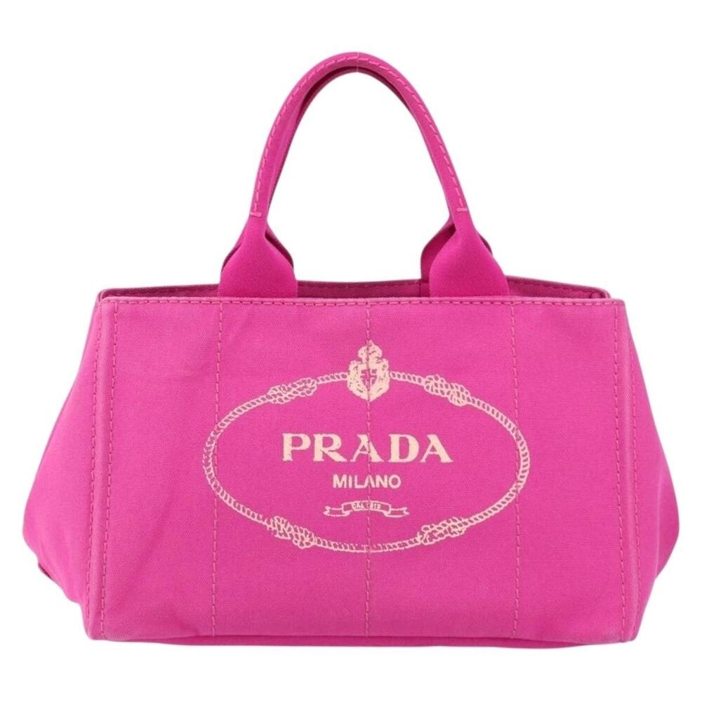 Prada Canvas Canapa MM Handbag Pink